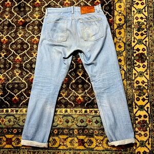 Naked & Famous Weird Guy Denim Jeans Left Hand Twill Selvedge Sky Blue Edition